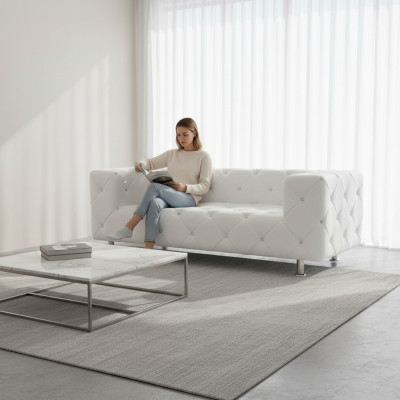 Chesterfield Sofa Kožená pohovka Designérská křišťálová sedačka čalouněná pohovka pohledávky Nová