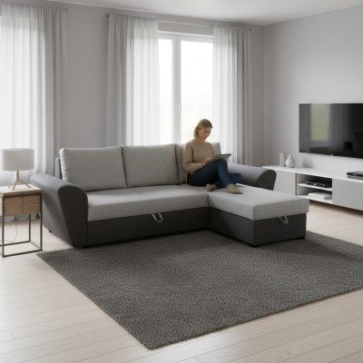 Design Ecksofa Sofa Bettfunktion Alina Couch Polster Sitz Eck Sofas Neu