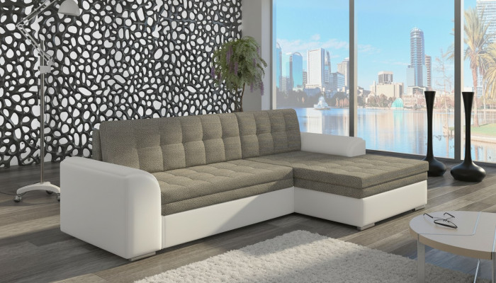 Design Schlafsofa Sofa Polster Wohnzimmer Ecksofa Couch Textl Stoff
