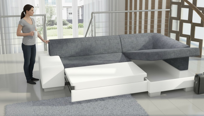 Sofa obývací stěna obývací pokoj rohová sedací souprava kůže gauč polstrovaný set