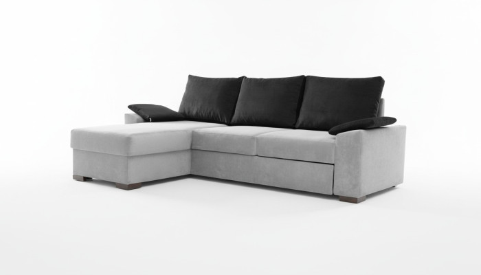 Design Ecksofa Schlafsofa Bettfunktion Couch Leder Polster Textil Sofas