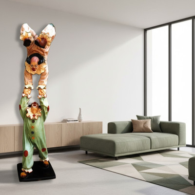 Design Clown-Akrobat Figur Statue Skulptur Figuren Skulpturen Dekoration 5020