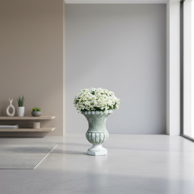 Natur Blumenkübel Pflanz Kübel Dekoration Figur Blumentöpfe Garten Vasen