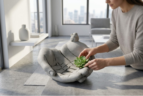 Blumenkübel Pflanz Kübel Dekoration Natur Figur Garten Blumentöpfe Vasen