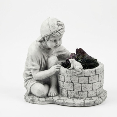 Blumenkübel Natur Pflanz Kübel Dekoration Garten Figur Vasen Blumentöpfe