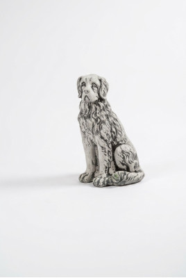 Garten Dekoration Hund Statue Skulptur Figuren Grau Skulpturen Designer