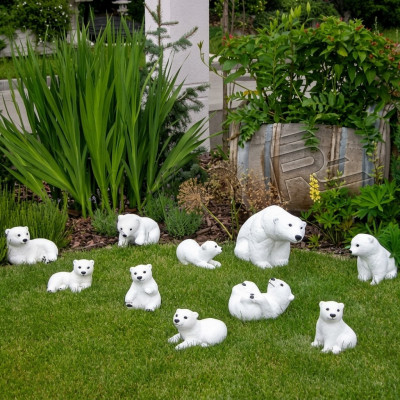 Eisbär Figur 21cm Statue Bär Garten Dekoration Figuren Statuen deko