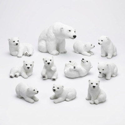 Eisbär Figur 21cm Statue Bär Garten Dekoration Figuren Statuen deko