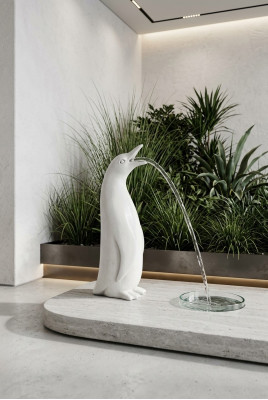 Garten Deko Pinguin Statue Skulptur Figuren Skulpturen Designer Figur