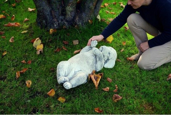 Garten Dekoration Hund Terrasse Stein Figuren Figur Dekorative Weiß Statue