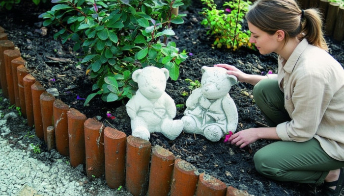 Garten Dekoration Bär Terrasse Stein Figuren Natur Figur Dekorative Statue