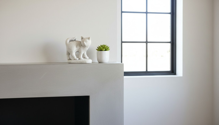 Garten Dekoration Katze Terrasse Stein Figuren Figur Deko Statue Skulptur 494