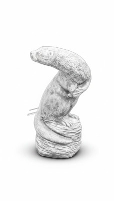 Garten Dekoration Frettchen Terrasse Stein Figuren Figur Deko