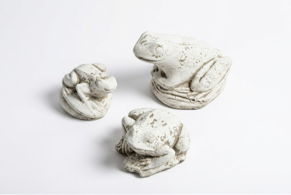 Garten Dekoration Frosch Terrasse Stein Figuren Figur Deko Statue