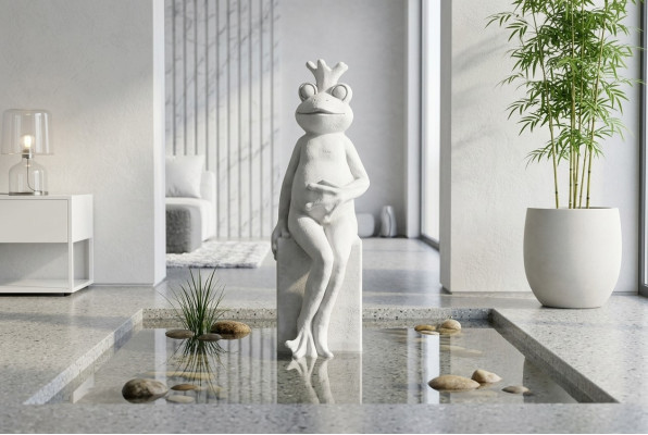 Garten Dekoration Frosch Terrasse Stein Dekorative Figuren Figur Statue