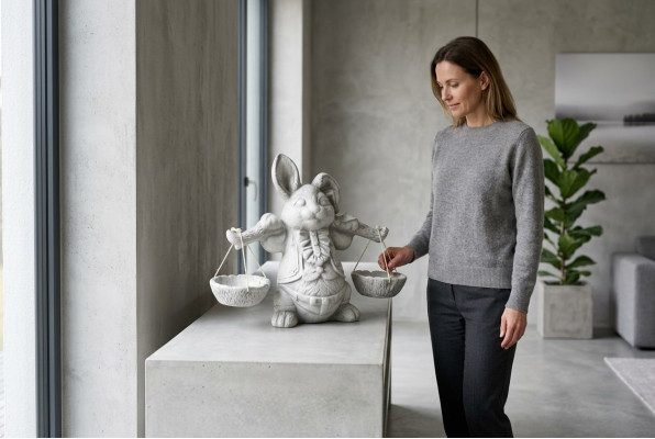 Garten Dekoration Hase Terrasse Stein Figuren Figur Dekorative Natur Statue