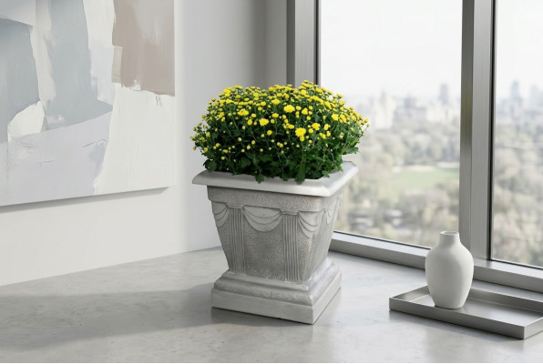 Blumenvase Blumen Kasten Garten Stein Dekoration Deko Blumen