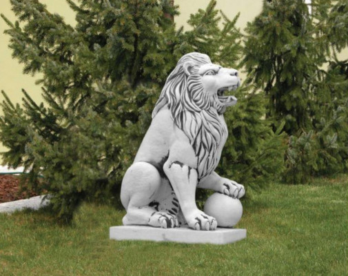 Edler Ritter Löwe Figur Statue Skulptur Figuren Skulpturen Garten