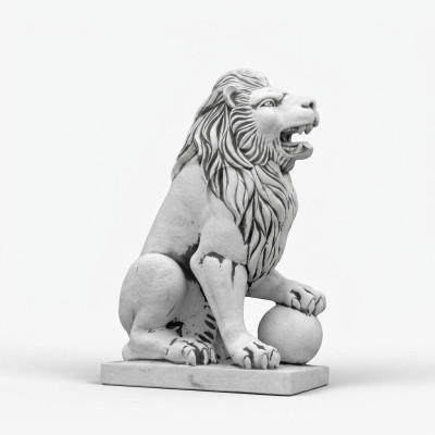 Edler Ritter Löwe Figur Statue Skulptur Figuren Skulpturen Garten