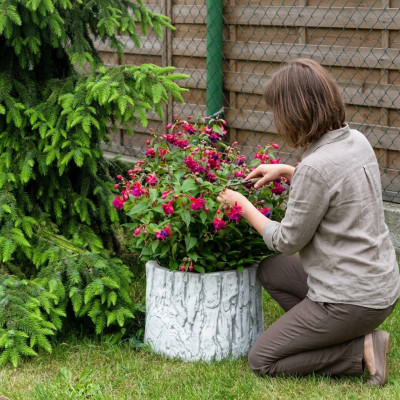 Květinový květináč Pflanz Kübel Natur Dekoration Vasen Zahrada Figur Blumentöpfe