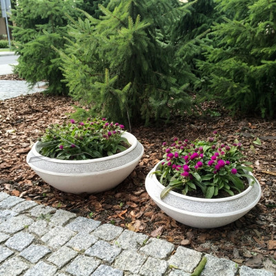 Blumenkübel Pflanz Kübel Dekoration Vasen Natur Figur Garten Blumentöpfe
