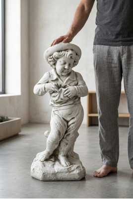Junge 69cm Figur Statue Figuren Skulptur Statuen Garten Dekoration