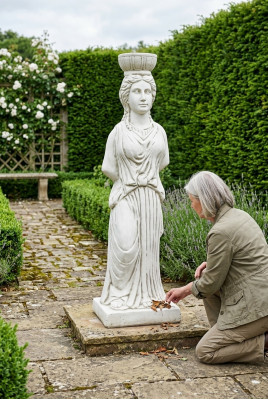 Frau 93cm Skulptur Design Figur Statue Garten Figuren Statuen