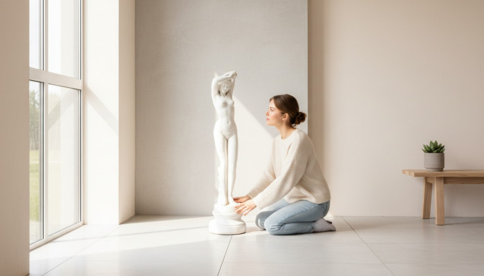 66cm Deko Skulptur Design Figur Statue Garten Figuren Statuen