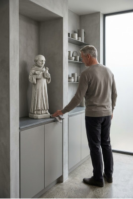 Zahrada Dekorace Mnich Socha Sochařská Socha Sochy Designér