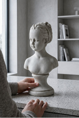 Frau Büste Skulptur Design Figur Statue Garten Figuren Statuen