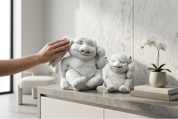 Troll 18cm Skulptur Design Figur Statue Garten Dekorative Figuren Statuen