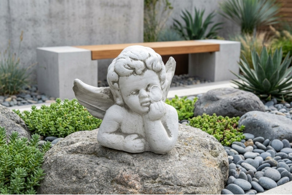 Engel 18cm Skulptur Design Figur Statue Garten Figuren Dekorative Statuen