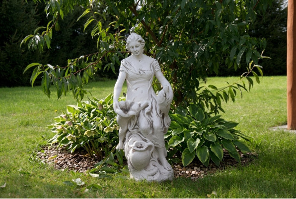 Dekoration Figur Frau Garten Designer Figuren Skulptur Weiß Skulpturen
