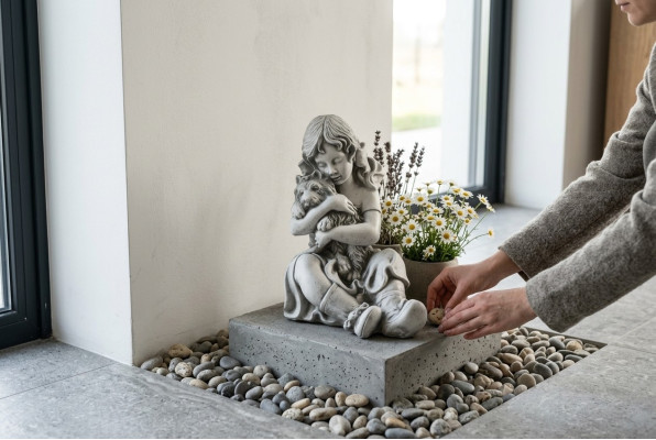 42cm Deko Skulptur Design Figur Statue Garten Figuren Statuen