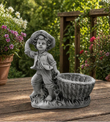 Blumenkübel Pflanz Natur Kübel Dekoration Garten Blumentöpfe Vasen Figur