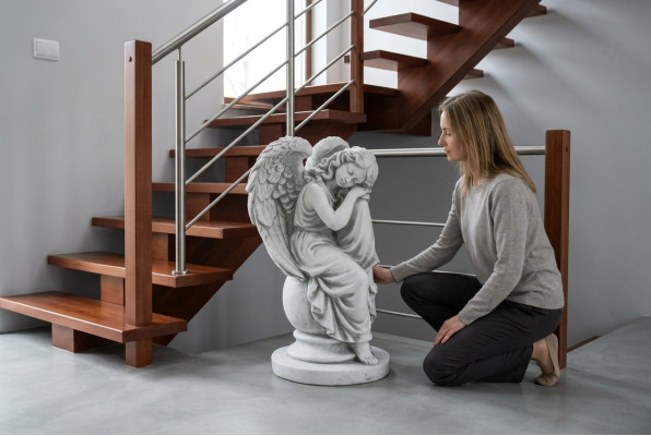 Anděl 36cm socha Design Figurka Socha Zahrada soch soch