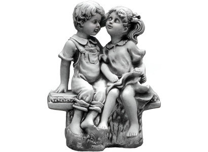 40cm Deko Skulptur Design Figur Statue Grau Garten Figuren Natur Statuen
