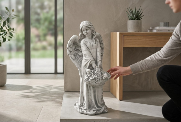 Frau 63cm Skulptur Design Figur Statue Garten Figuren Statuen