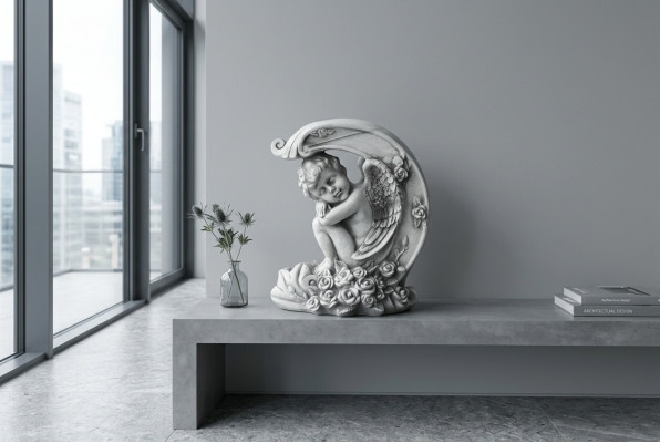 Deko Grabschmuck Grab Stein Dekoration Figur Skulptur Engel Gott Heilig