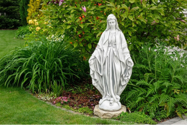 Mutter Jesus Maria Statue Grab Skulptur Heilige Figur Garten Deko