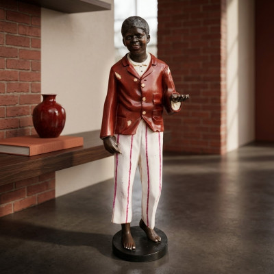 Design Dunkelhäutiger Figur Statue Skulptur Figuren Skulpturen Dekoration Deko
