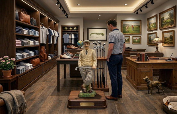 Design Golf hráč socha soška sochařství figuríny dekorace dekor 7610