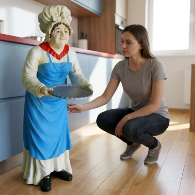 Servier Ständer Großmutter Figur Statue Skulptur Figuren Skulpturen Dekoration