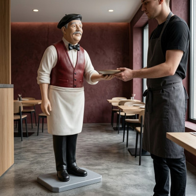 DESIGN GASTWIRT FIGUR STATUE SKULPTUR FIGUREN SKULPTUREN DEKORATION