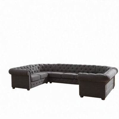 XXL Big Chesterfield Wohnlandschaft Couch Sofa Polster Eck Sitz U Form Sofas Neu