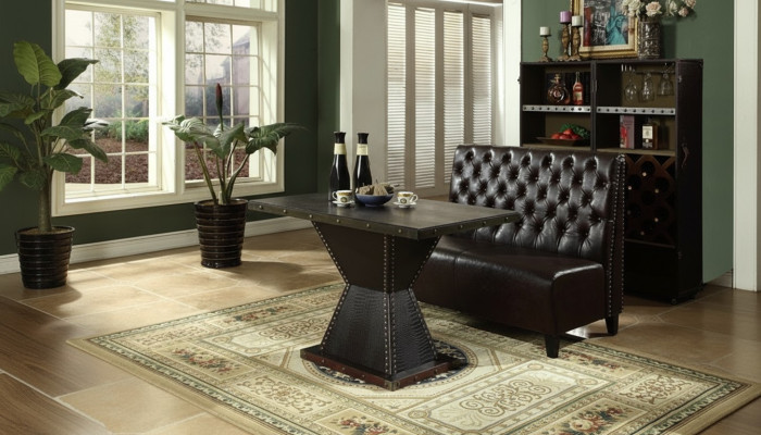 Chesterfield Sofa Bank Couch Sitzbank Braun Wartezimmer Wohnzimmer Büro Sofas