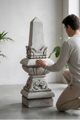 Säule Figur Skulptur Figuren Statue Säulen Design Garten Dekoration s210018