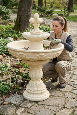 Zierbrunnen Springbrunnen Brunnen Dekoration Deko Garten Fontaine Teich FIORE