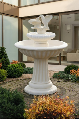 Zierbrunnen Springbrunnen 136cm Skulptur Brunnen Deko Garten Fontaine Teich Neu