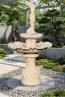 Springbrunnen Garten Teich Brunnen Stein Steinbrunnen Gartenbrunnen Fontaine 182
